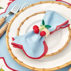 Sale Mrs. Alice Raffia Cherry Napkin Holders (Set Of 4)