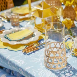 Outlet Mrs. Alice Raffia Water Glasses & Jug Set