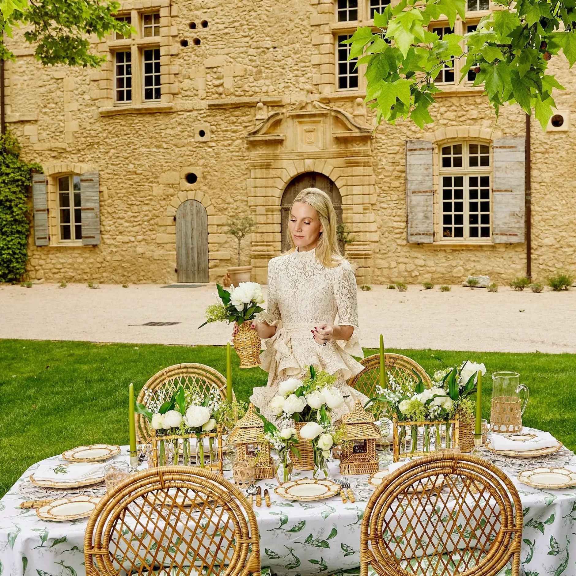 Best Mrs. Alice Raffia Water Glasses & Jug Set