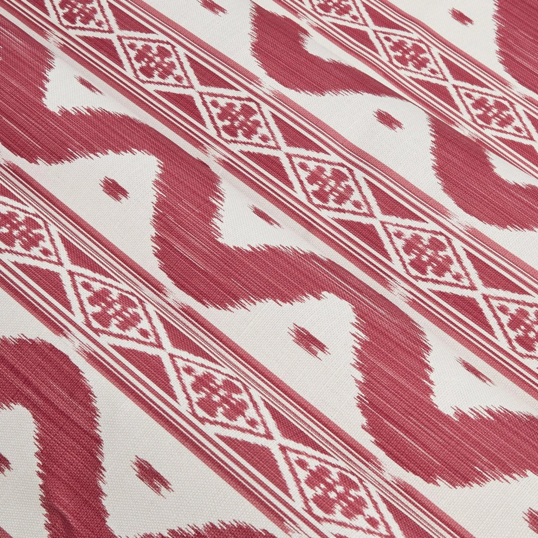 New Mrs. Alice Raspberry Pink Ikat Stripe Fabric