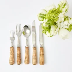 Clearance Mrs. Alice Rattan Cutlery (5 Piece)