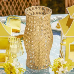 Online Mrs. Alice Rattan Hurricane Lantern (Pair)