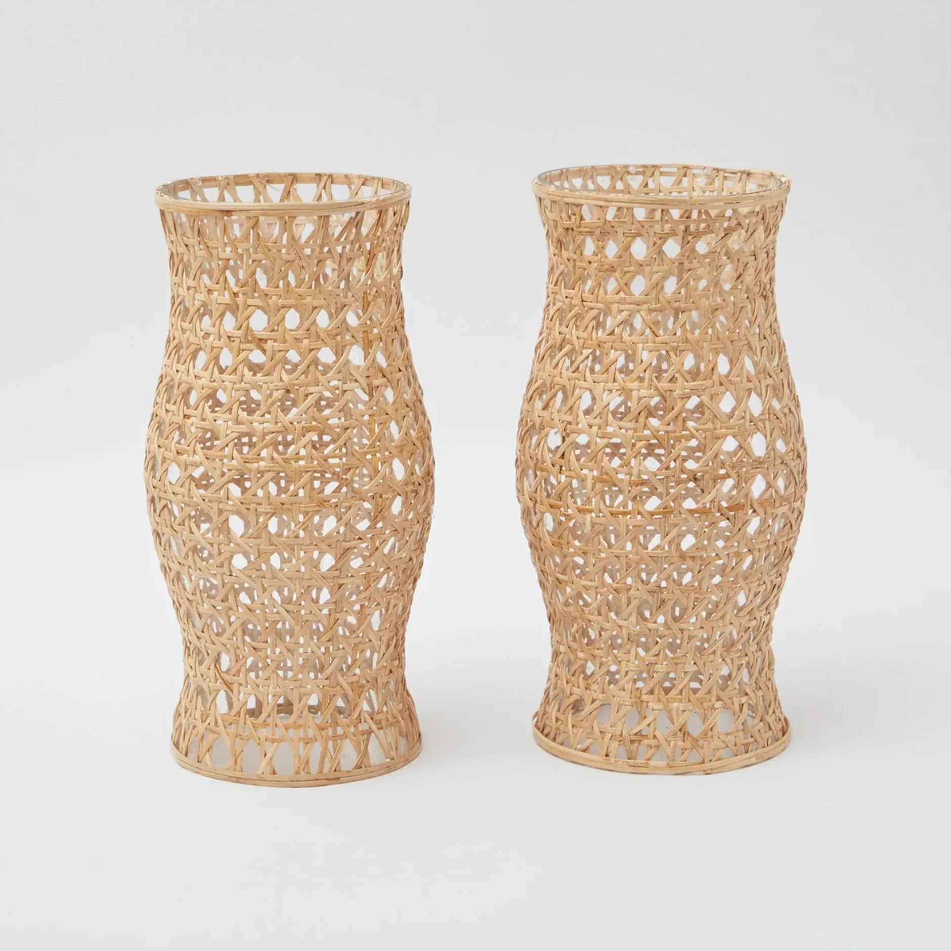 Outlet Mrs. Alice Rattan Hurricane Lantern (Pair)