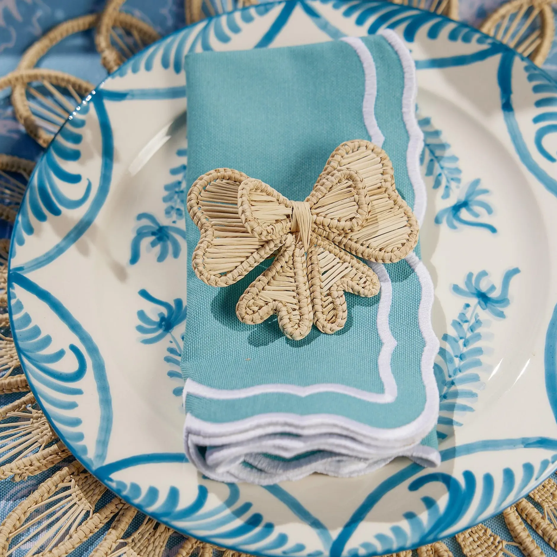 Outlet Mrs. Alice Rattan Napkin Bows (Set Of 4)