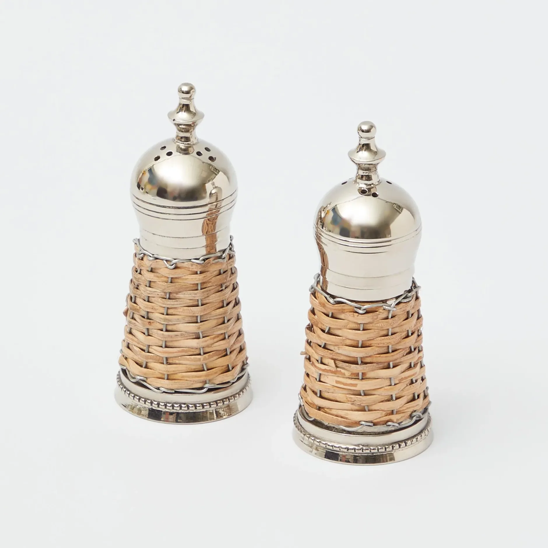 Clearance Mrs. Alice Rattan Salt & Pepper Set