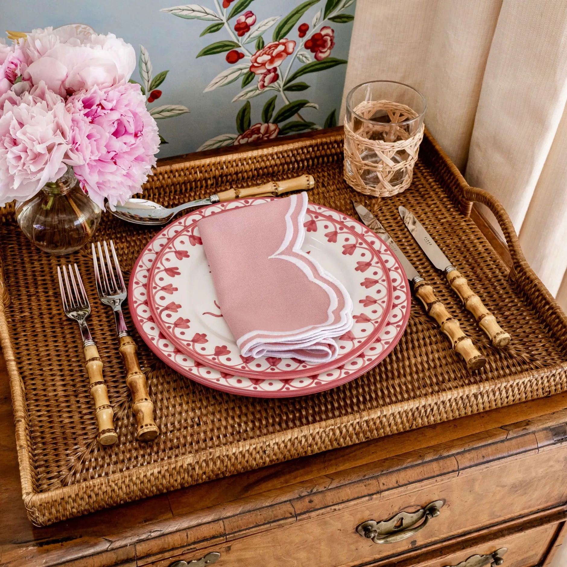 New Mrs. Alice Rattan Tray