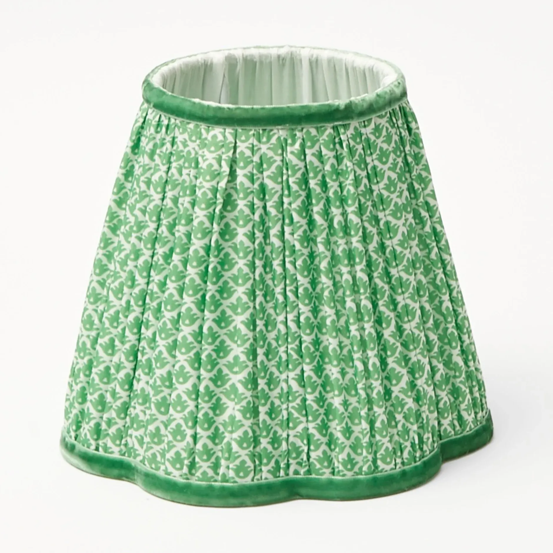 Mrs. Alice Rechargeable Lamp With Green Lotus Lampshade