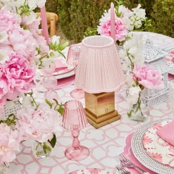 Sale Mrs. Alice Rechargeable Lamp With Pink Lotus Lampshade