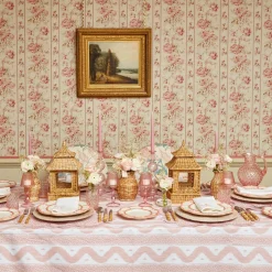 Best Mrs. Alice Rose Pink Hobnail Water Glasses & Jug Set