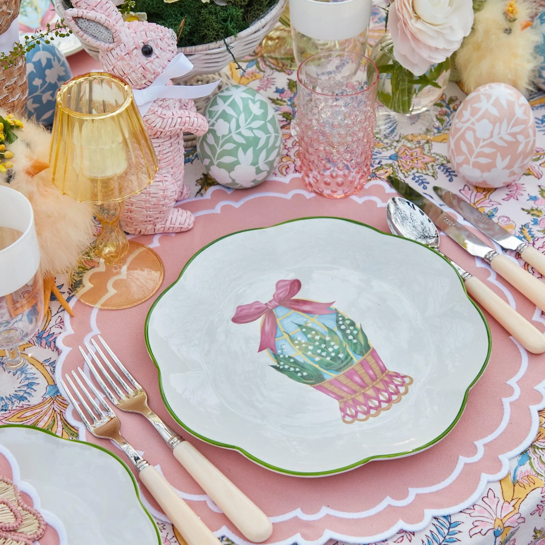Sale Mrs. Alice Scalloped Easter Dinner & Starter Plate (Set Of 8)