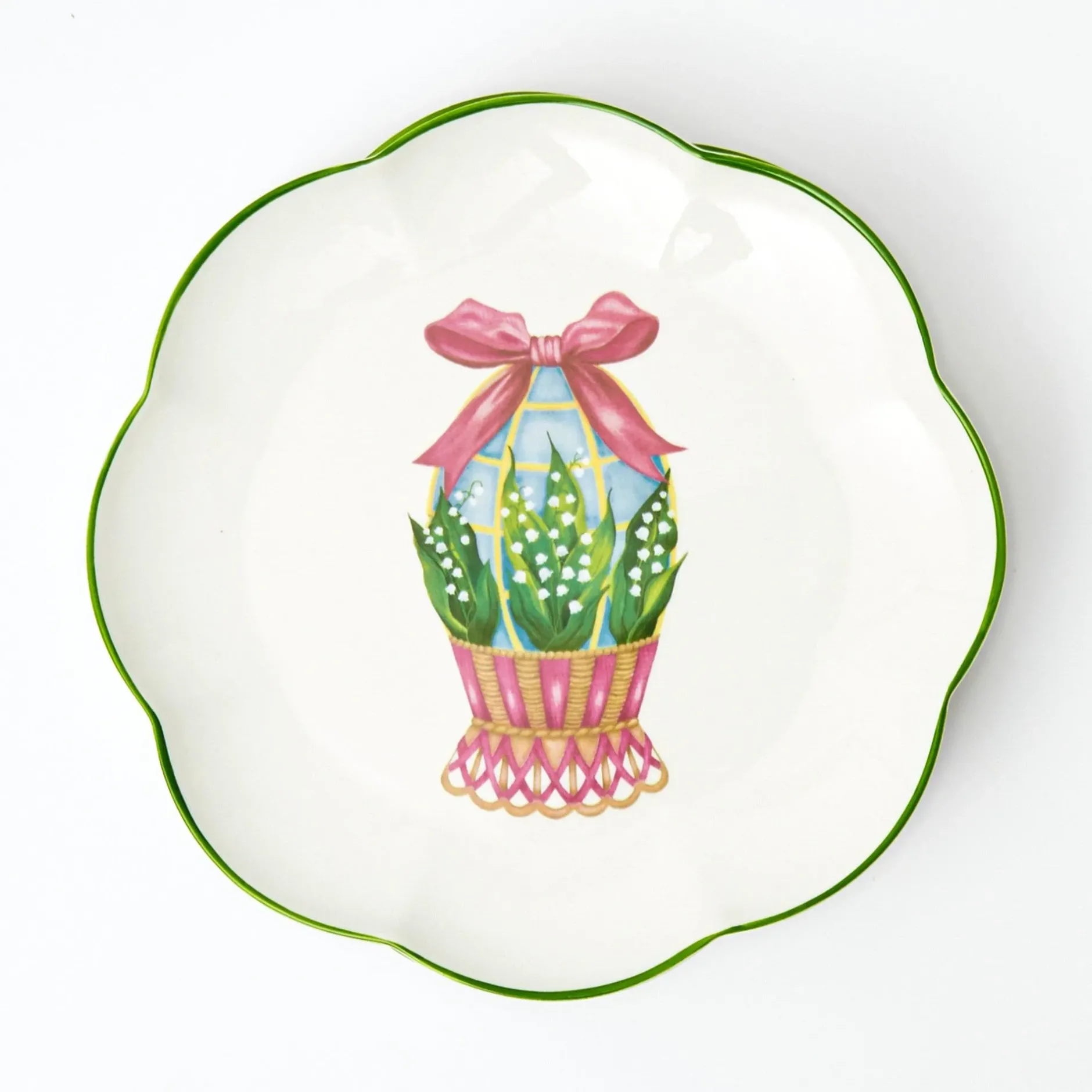 Sale Mrs. Alice Scalloped Easter Dinner & Starter Plate (Set Of 8)