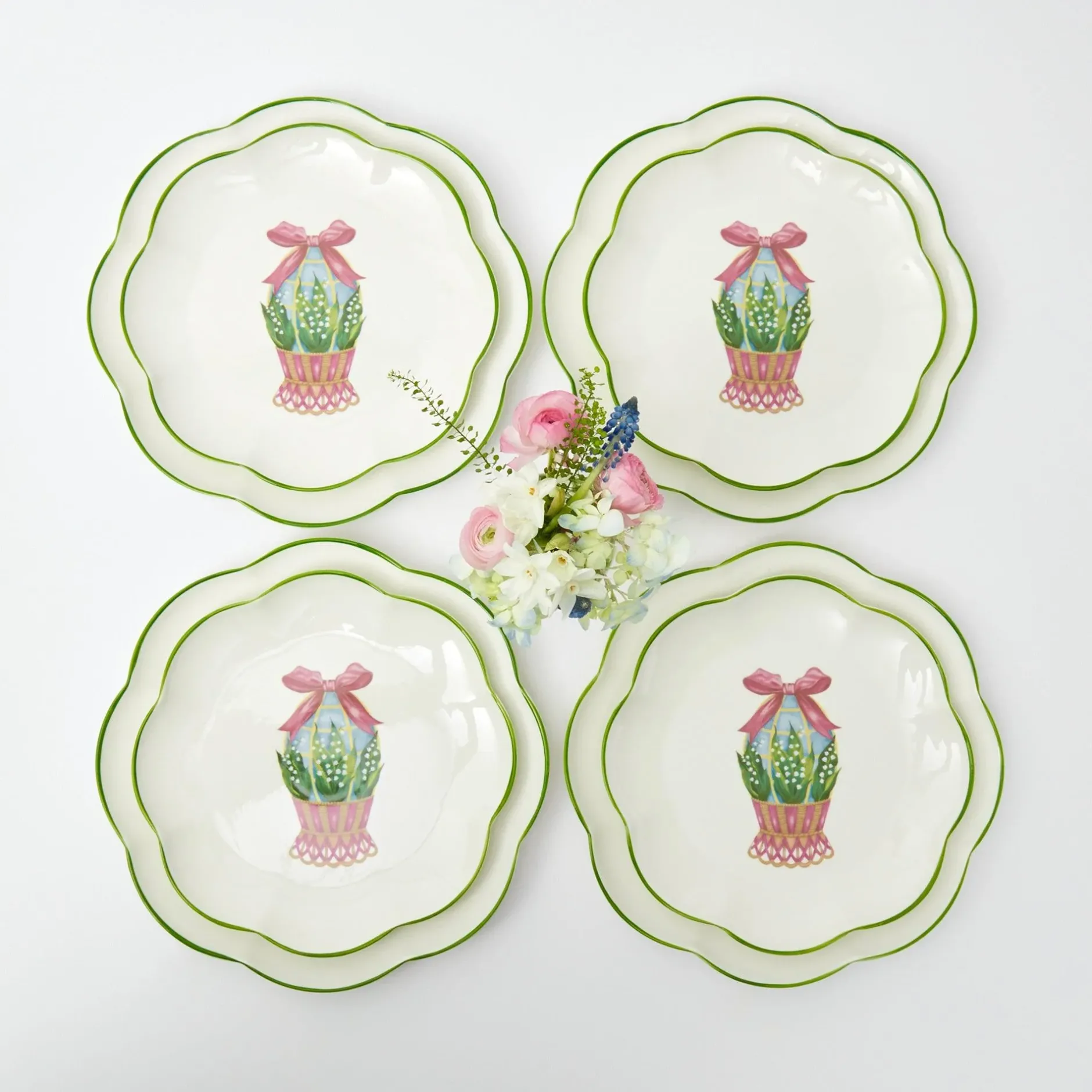 Online Mrs. Alice Scalloped Easter Starter Plates (Set Of 4)