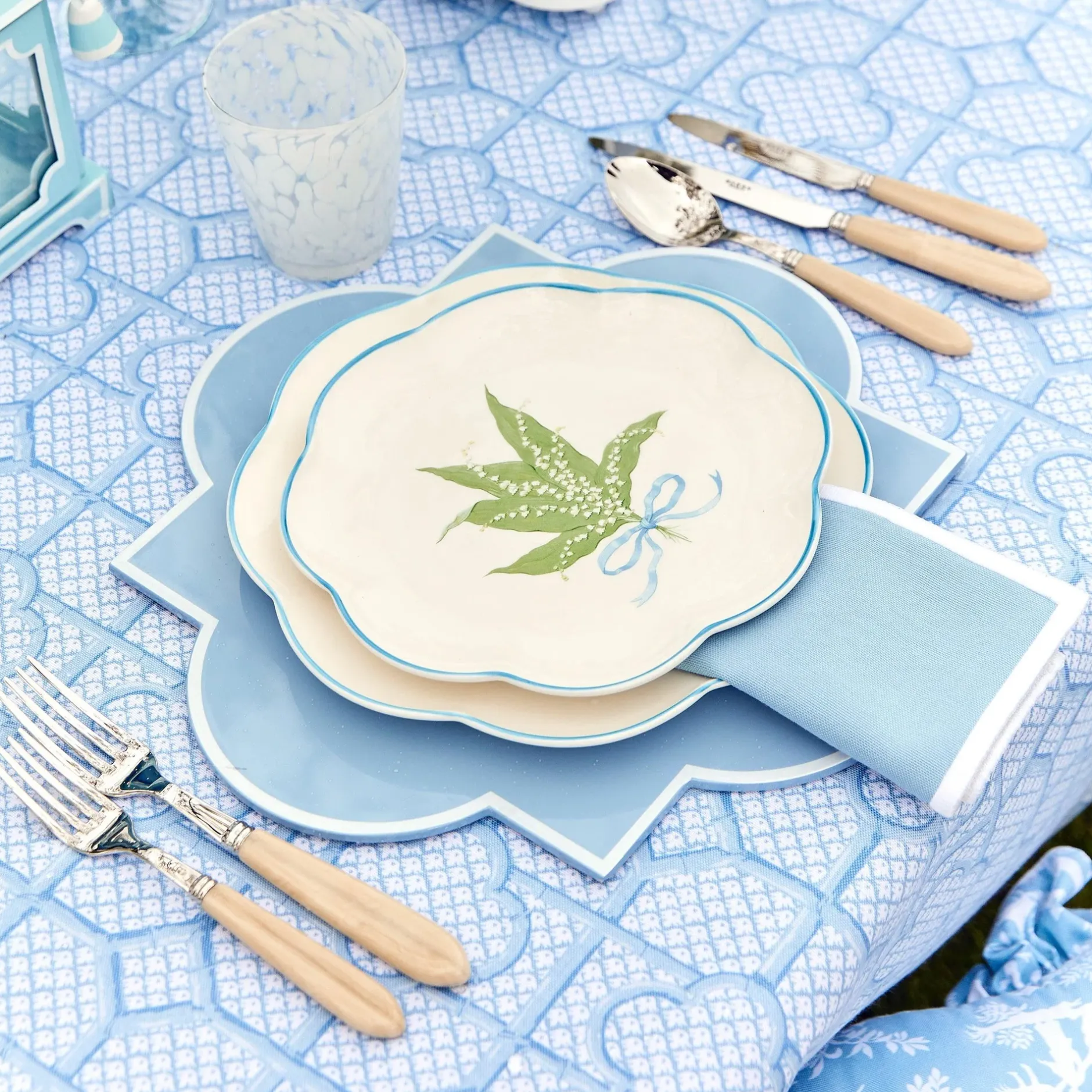 Online Mrs. Alice Scalloped Lily Of The Valley Starter Plate (Set Of 4)