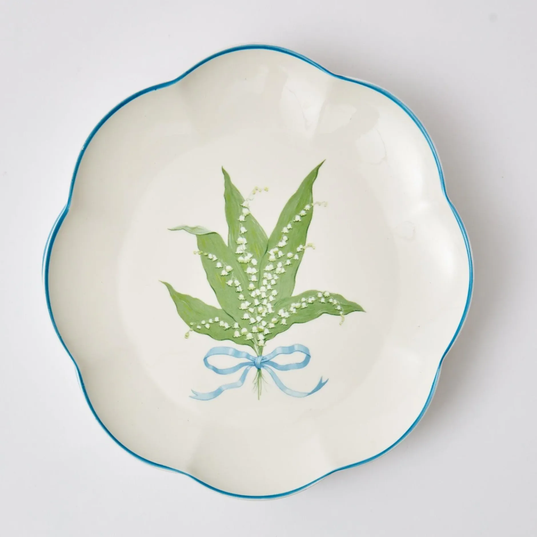 Sale Mrs. Alice Scalloped Lily Of The Valley Dinner Plate