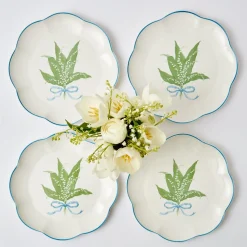 Mrs. Alice Scalloped Lily Of The Valley Starter Plate (Set Of 4)