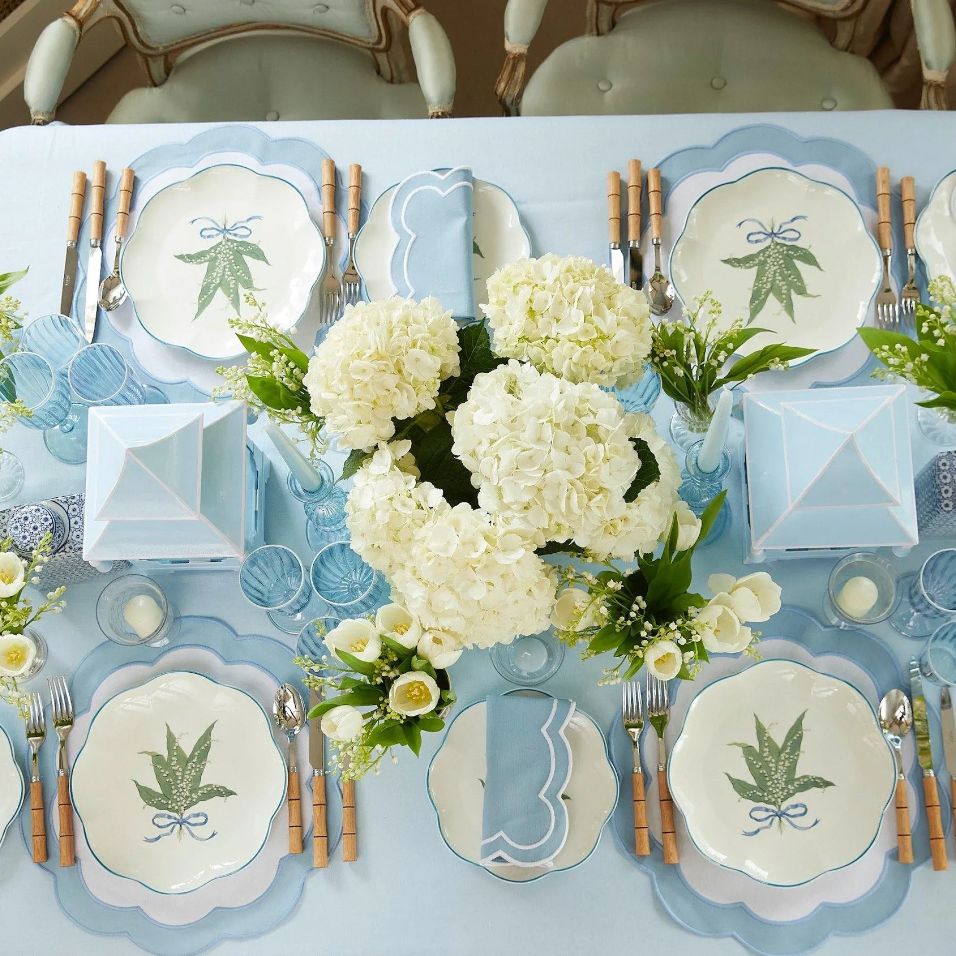 Hot Mrs. Alice Scalloped Lily Of The Valley Starter Plate