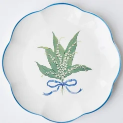 Mrs. Alice Scalloped Lily Of The Valley Dinner Plate (Set Of 4)