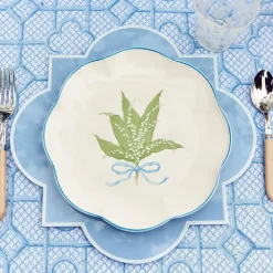Mrs. Alice Scalloped Lily Of The Valley Dinner Plate (Set Of 4)