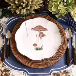 Mrs. Alice Scalloped Mushroom Dinner Plate (Set Of 4)