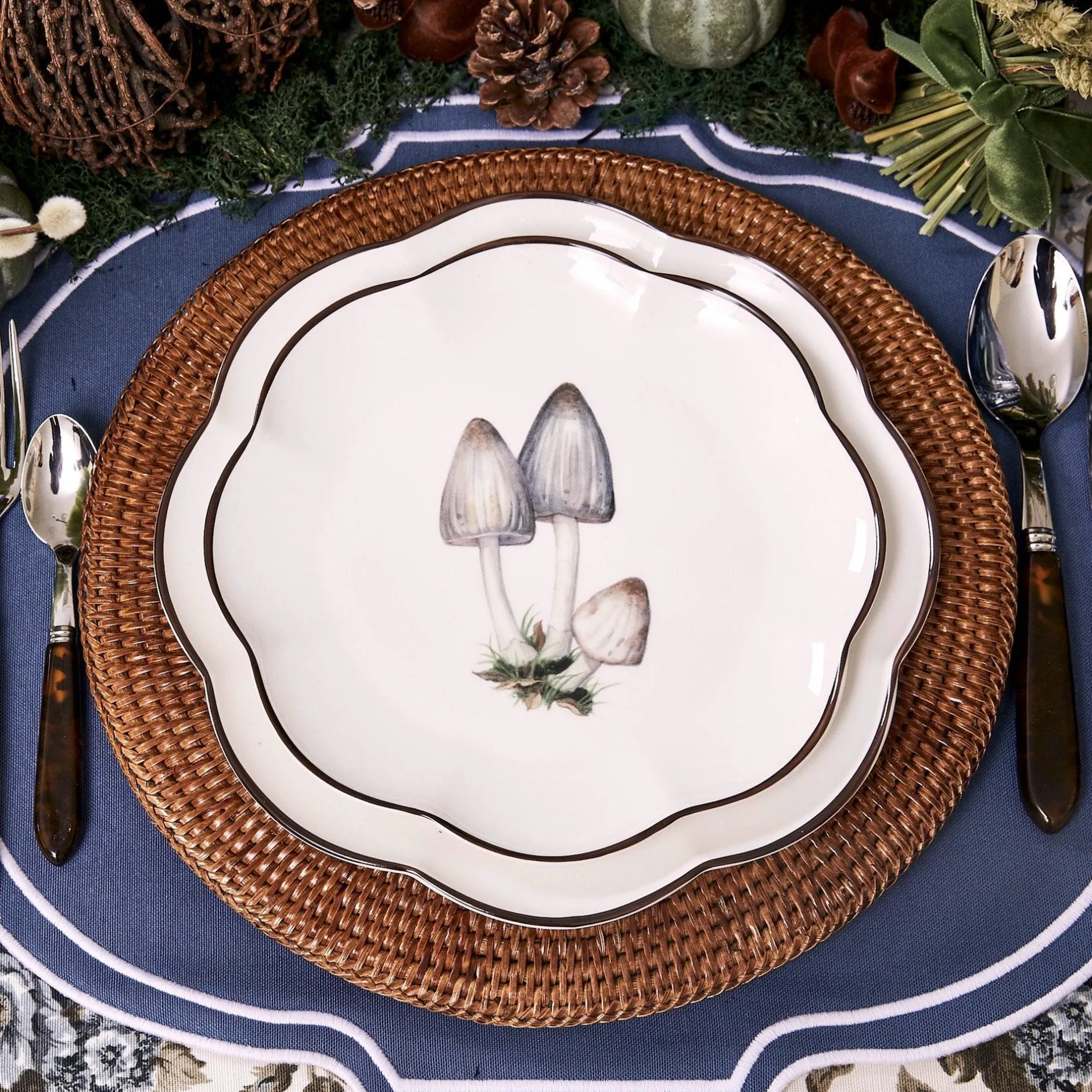 Clearance Mrs. Alice Scalloped Mushroom Starter Plates (Set Of 4)
