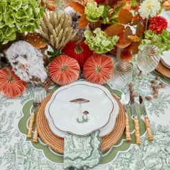 Online Mrs. Alice Scalloped Mushroom Starter Plate (Brown)