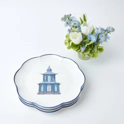 New Mrs. Alice Scalloped Pagoda Dinner Plate (Set Of 4)