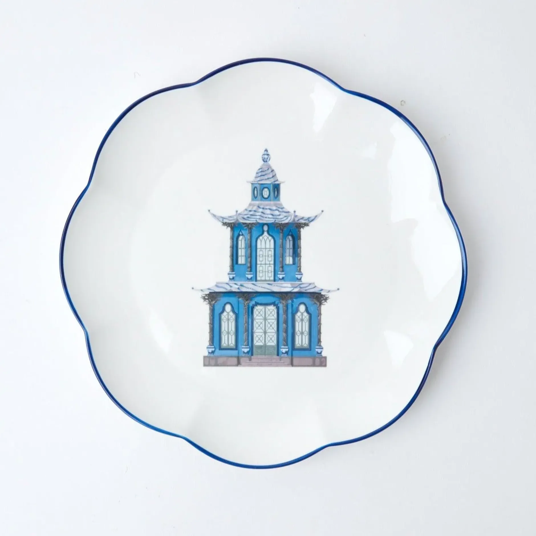Online Mrs. Alice Scalloped Pagoda Dinner Plate