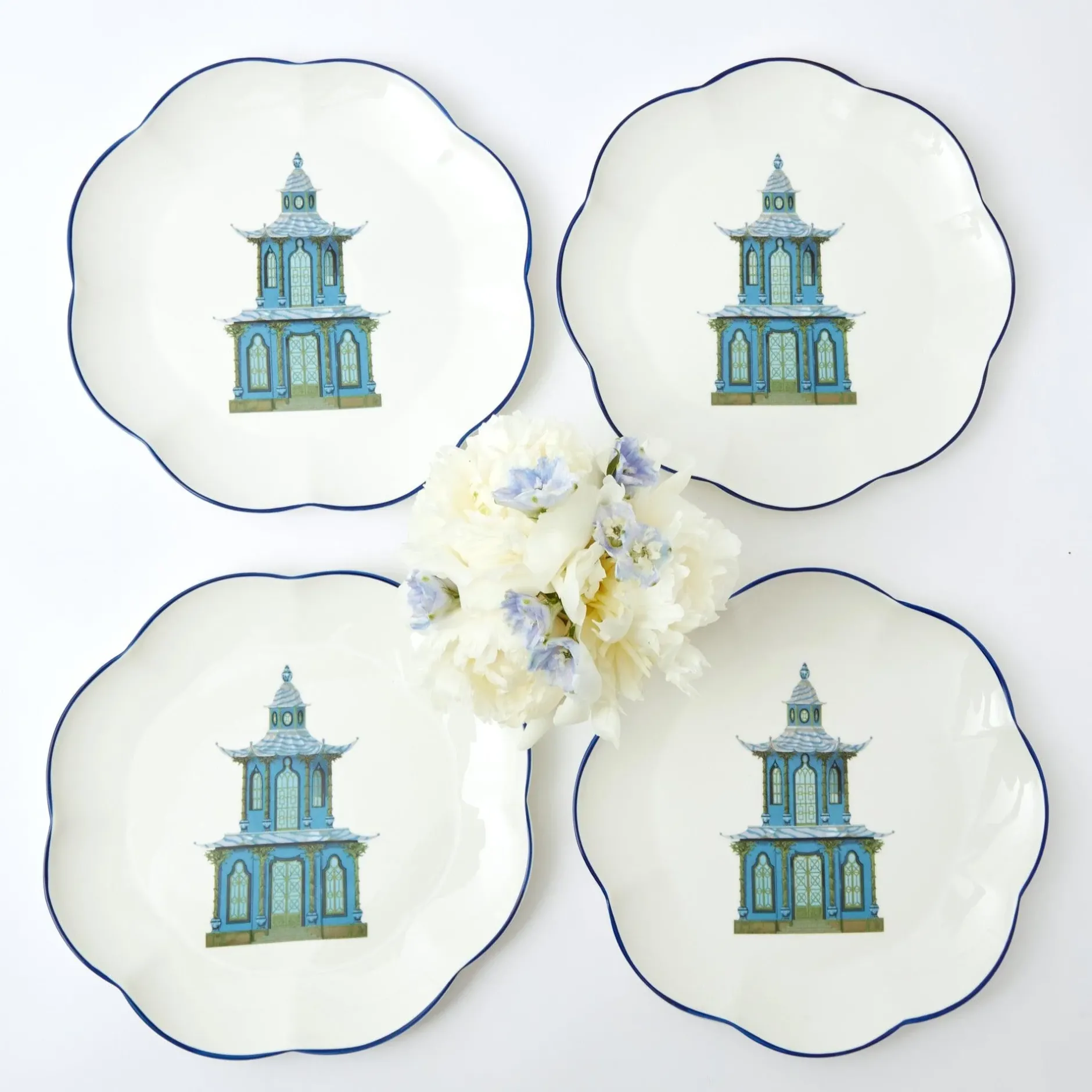Sale Mrs. Alice Scalloped Pagoda Dinner Plate (Set Of 4)