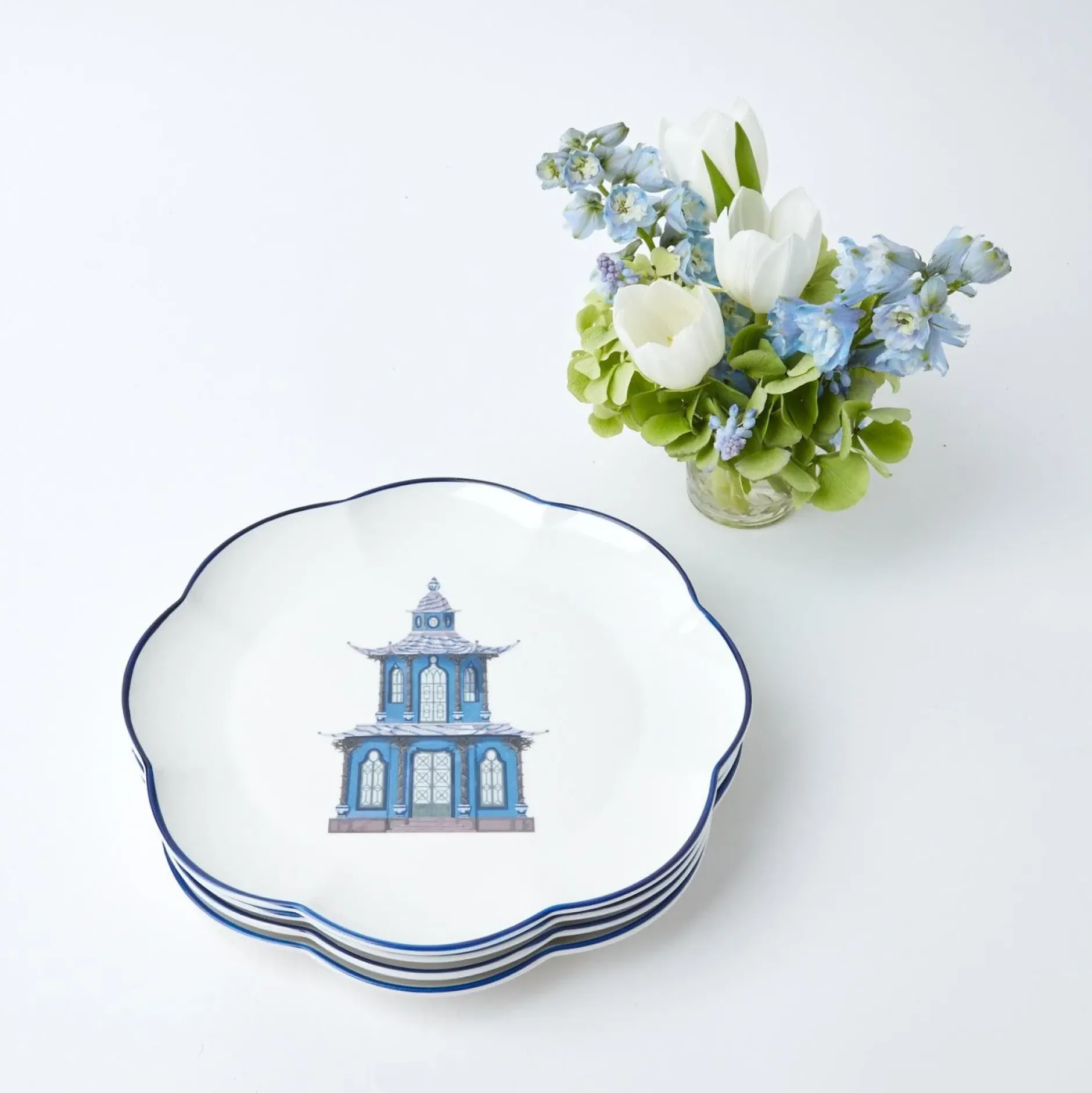 Sale Mrs. Alice Scalloped Pagoda Dinner Plate (Set Of 4)