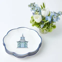 Hot Mrs. Alice Scalloped Pagoda Starter Plate (Set Of 4)