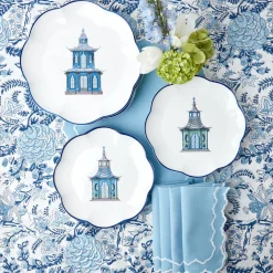 Hot Mrs. Alice Scalloped Pagoda Starter Plate (Set Of 4)