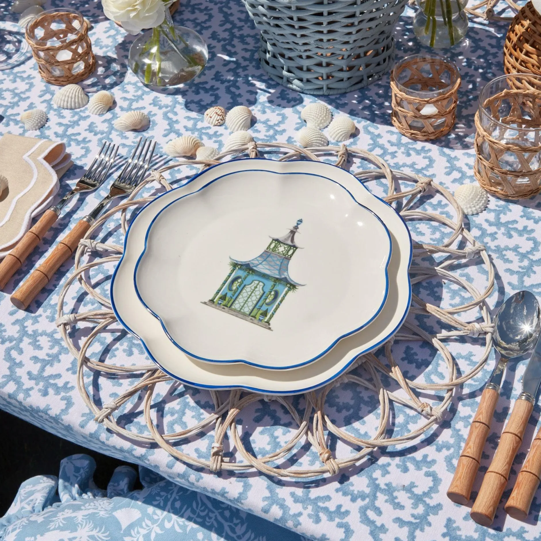 Discount Mrs. Alice Scalloped Pagoda Starter Plate (Set Of 4)