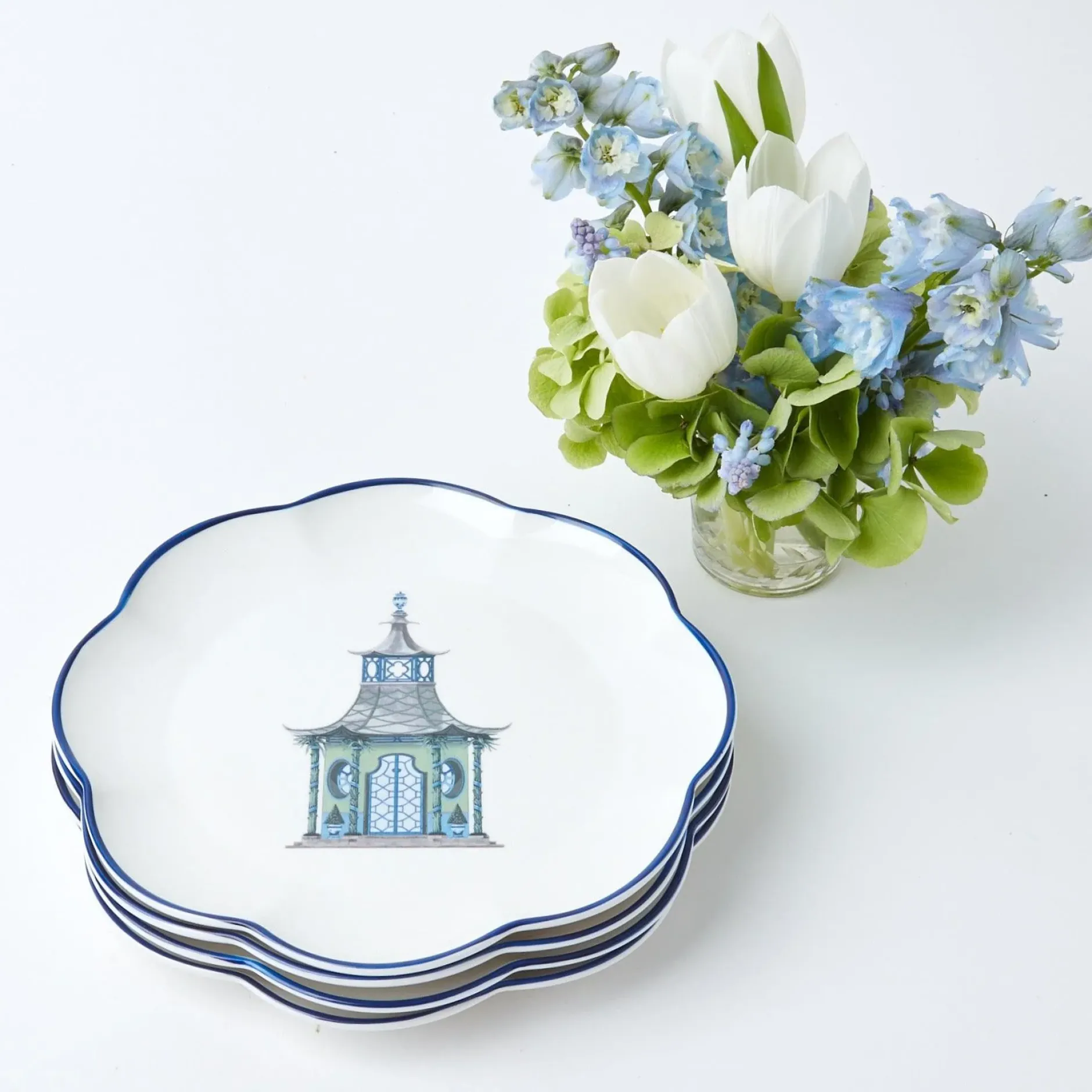 Discount Mrs. Alice Scalloped Pagoda Starter Plate (Set Of 4)