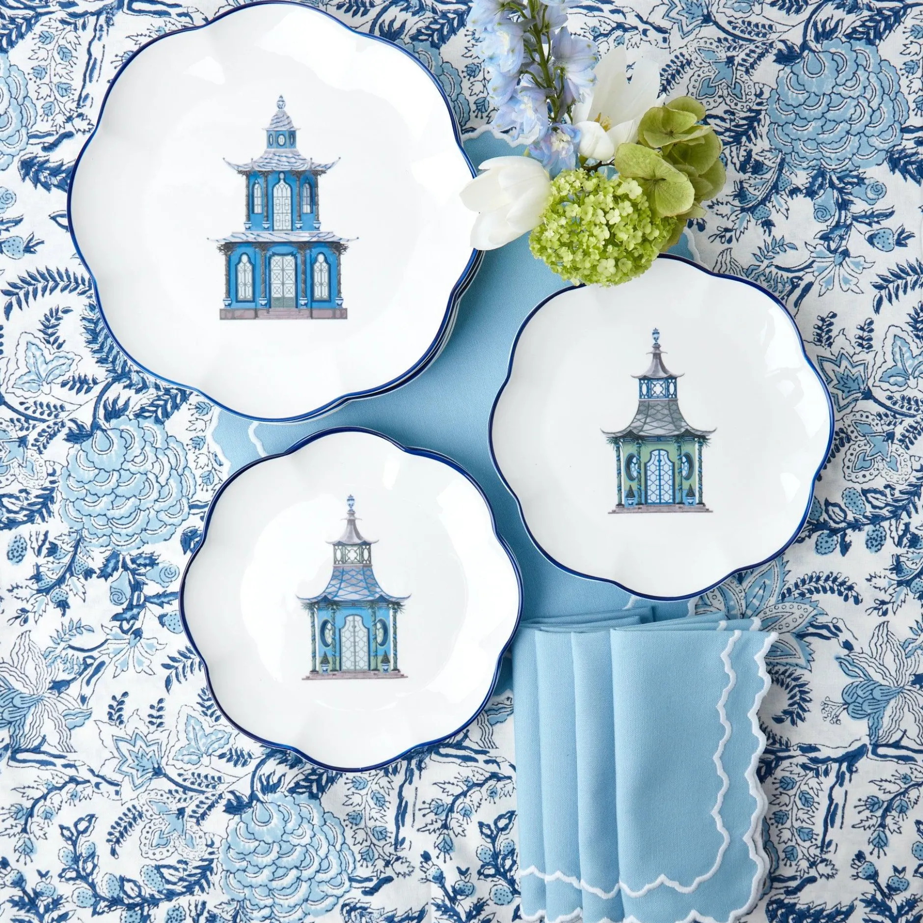 Discount Mrs. Alice Scalloped Pagoda Starter Plate (Set Of 4)