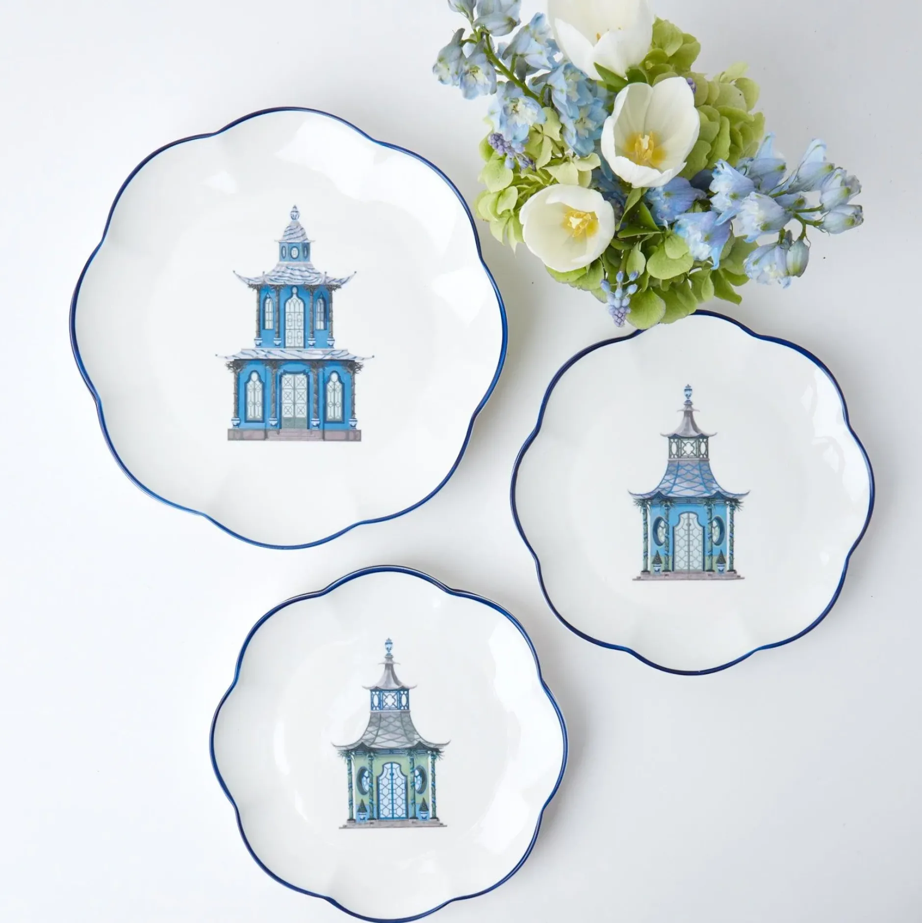 Discount Mrs. Alice Scalloped Pagoda Starter Plate (Set Of 4)