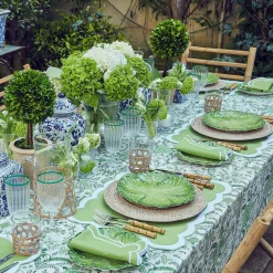 Clearance Mrs. Alice Serena Applique Green Placemats (Set Of 4)
