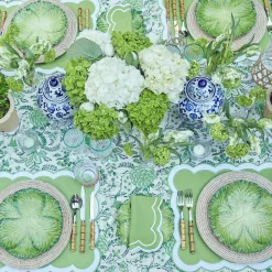 Clearance Mrs. Alice Serena Applique Green Placemats (Set Of 4)