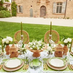 Clearance Mrs. Alice Serena Applique Green Placemats (Set Of 4)