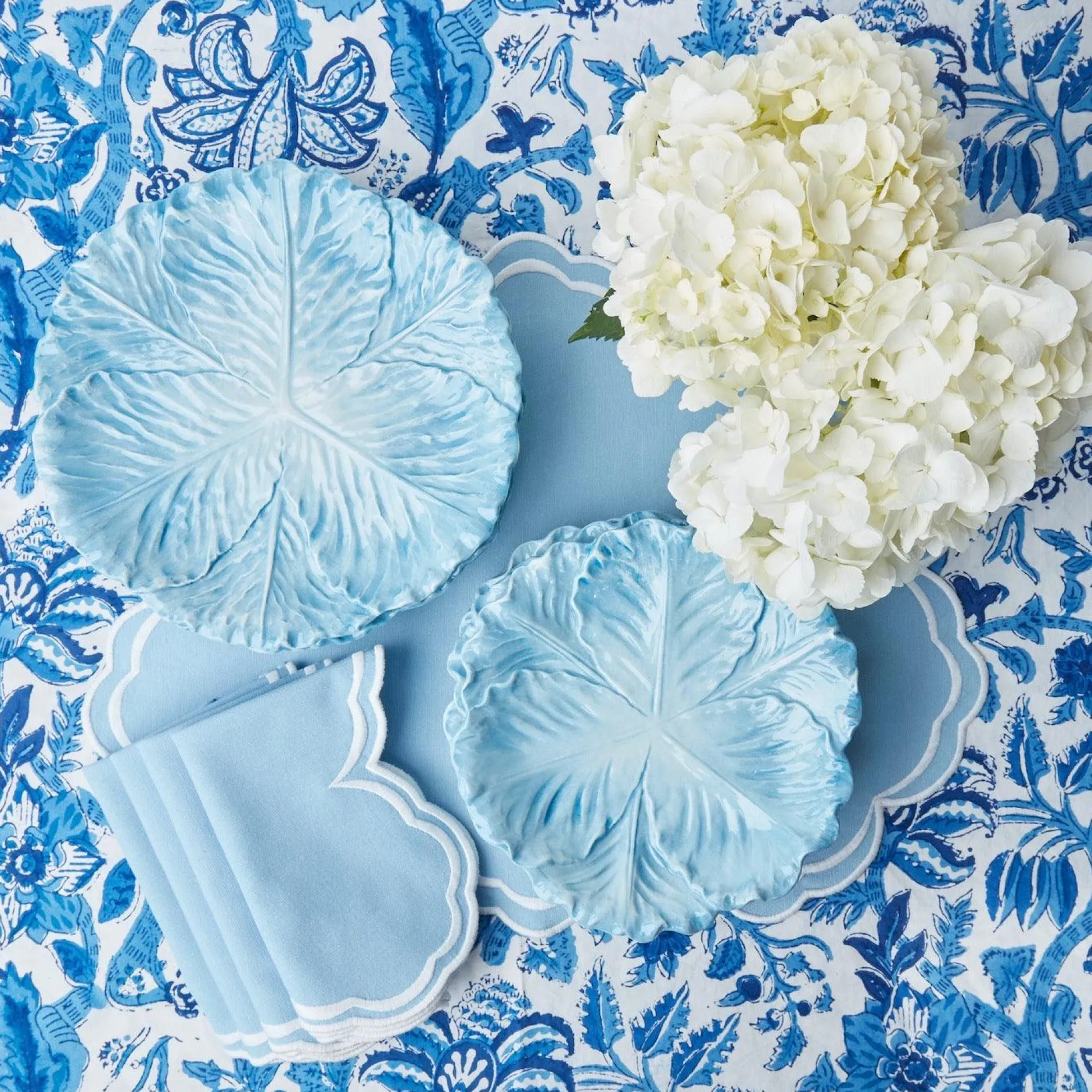 New Mrs. Alice Serena Cornflower Blue Napkins (Set Of 4)