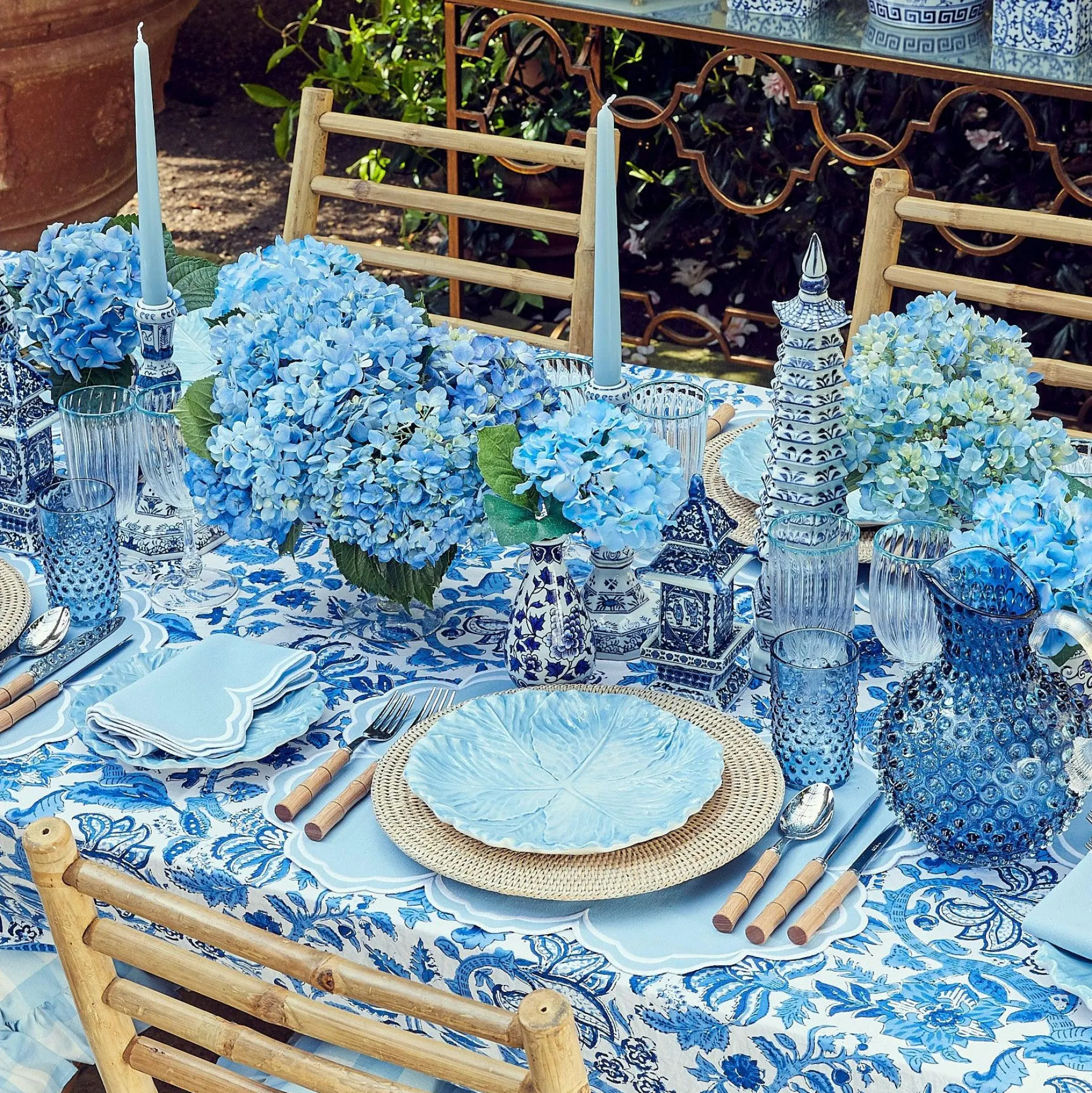 Sale Mrs. Alice Serena Cornflower Blue Placemats (Set Of 4)