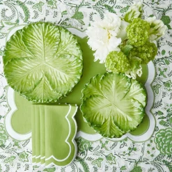 Outlet Mrs. Alice Serena Green Cabbage Dinner Plate (Set Of 4)