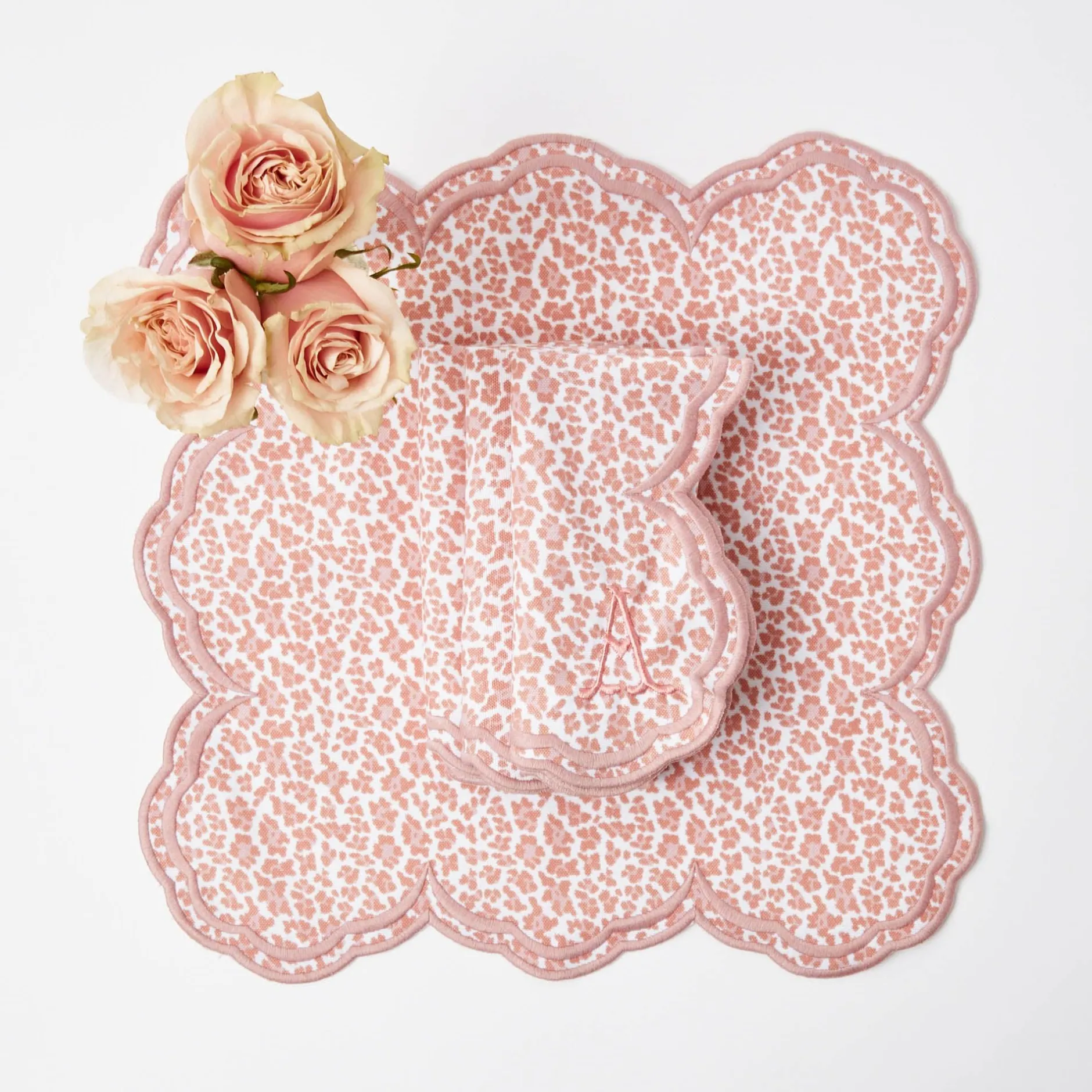 Sale Mrs. Alice Serena Pink Leopard Napkins (Set Of 4)