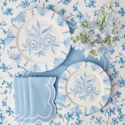 New Mrs. Alice Seville Blue Gardenia Dinner Plate (Set Of 4)