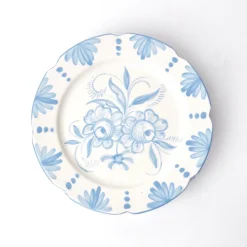 New Mrs. Alice Seville Blue Gardenia Dinner Plate