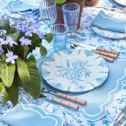 New Mrs. Alice Seville Blue Gardenia Dinner Plate