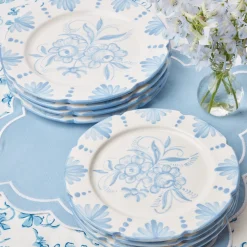 New Mrs. Alice Seville Blue Gardenia Dinner Plate