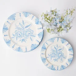 New Mrs. Alice Seville Blue Gardenia Dinner Plate
