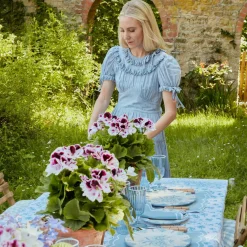 New Mrs. Alice Seville Blue Gardenia Dinner Plate