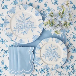 New Mrs. Alice Seville Blue Gardenia Dinner Plate