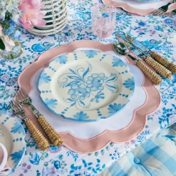New Mrs. Alice Seville Blue Gardenia Dinner Plate